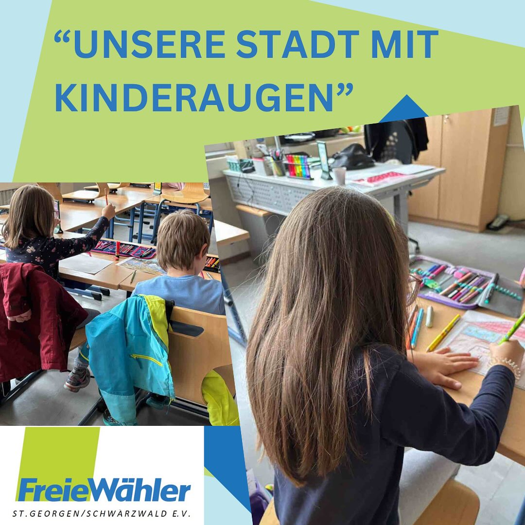 Mein St. Georgen – Kinder zeigen ihre Stadt!

Wie sehen Kinder unsere Heimat? 🏡🌲
Im Malwettbewerb „Mein St. Georgen“ haben die Kinder der Ganztagsschule der Robert-Gerwig-Schule ihre ganz eigene Sicht auf unsere Stadt gemalt.

Aus vielen tollen Bildern wurden 14 Motive ausgewählt, die jetzt im Kalender „Unsere Stadt mit Kinderaugen“ zu sehen sind. 🖍️
Der Kalender erscheint in limitierter Auflage und kostet 8 €.
Der gesamte Erlös geht an die Ganztagsschule, um Projekte und Aktivitäten für die Kinder zu unterstützen. 

Die Druckkosten werden vollständig von den Freien Wählern St. Georgen e.V. übernommen.
Außerdem dürfen sich alle teilnehmenden Kinder über kleine Geschenke freuen – als Dankeschön für ihre kreativen Beiträge. 🎁✨

🗓️ Verkaufsaktion:
📍 Samstag, 22. November 2025, im EDEKA Haas, St. Georgen

Kommt vorbei, holt euch euren Kalender und unterstützt damit die Arbeit der Ganztagsschule! 🌟 

#StGeorgen #FreieWählerStGeorgen #MeinStGeorgen #UnsereStadtMitKinderaugen #Kalender2026 #KinderMalen #Ganztagsschule #RobertGerwigSchule #Spendenaktion #EdekaHaas #BunteHeimat #KreativMitHerz #GemeinsamFürUnsereStadt